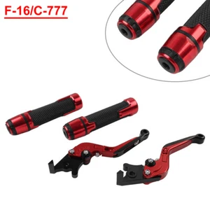 Red CNC Brake Clutch Lever Handlebar Grip Set For Yamaha XJR 1300 FJR 1300 - Picture 1 of 10