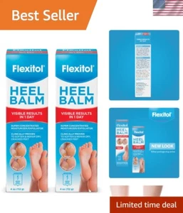 Therapeutic Heel Balm for Dry, Cracked Feet - 4 Oz Tube Pack of 2, Fast Results - Picture 1 of 8