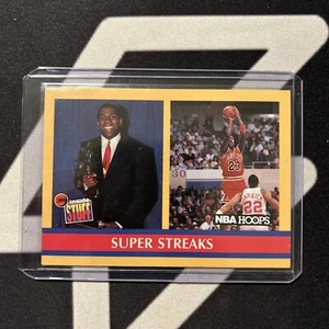 Michael Jordan Magic Johnson 1990 NBA Hoops Super Streaks Lakers Bulls #385 - Picture 1 of 2