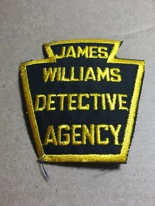 Vtg James Williams Detective Agency Sew On Patch Embroidered - Picture 1 of 4
