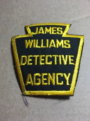 Vtg James Williams Detective Agency Sew On Patch Embroidered - Image 1 of 4