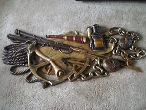 Vintage Mid Century Burwood 3D Nautical #4774 Wall Plaque - Picture 1 of 3