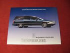 1991 Buick Hearse Limo Superior Coaches Sales sheet Brochure Booklet Catalog