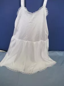 (P) Girls White Lace Trim Size 7/8 Copper Key Slip - Picture 1 of 5