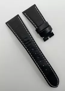 Authentisches Tudor 24 mm x 18 mm schwarz Kalbsleder Uhrenarmband Band Original-Zubehör-Hersteller - Bild 1 von 8