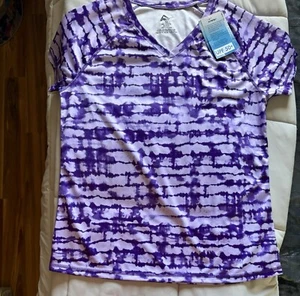 Kanu Surf Womens XL Purple Tie Dye Short Sleeve UPF 50+ Shirt NWT Sells For $38 - Picture 1 of 9