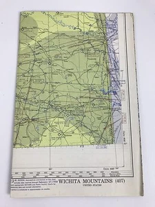 Vintage 1956 Wichita Mountains 407 Aeronautical Aviation Chart, 23rd Ed, Map - Bild 1 von 3