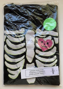 New GAP KIDS SKELETON Shirt/Pajama Top Long Sleeve Glow in the Dark - Sz 14 NWT - Picture 1 of 2
