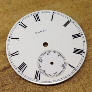 Vintage Herren ELGIN Taschenuhr Zifferblatt - 37,7 mm Durchmesser - Uhrmacher Teil - Bild 1 von 4