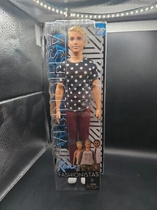 Barbie Fashionistas Ken Doll #14 Polka Dot Tee Mattel FJF72 - Picture 1 of 9