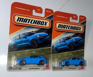 2025 Matchbox Porsche Macan S Blue Car 1/64 Toy Vehicle Mattel NEW Lot Of 4 - Picture 1 of 5