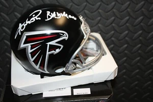 ATLANTA FALCONS ANDRE RISON #80 SIGNED RIDELL MINI HELMET JSA W/BAD MOON - Picture 1 of 1