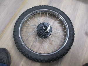 2000 Kawasaki KE100 Complete Front Wheel & Brake Assembly - Picture 1 of 4