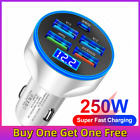 5 Port Usb Car Charger Adapter 250w Fast Charge For Iphone Galaxy Huawei Xiaomi