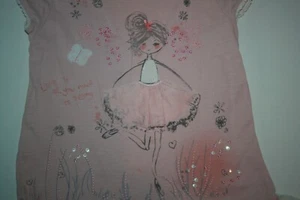 Used Next UK Girls 9 year 134cm Top Tunic Ruffle Lace Hem Ballerina Dancer Girl - Picture 1 of 4