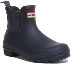 Hunter Original Damen Chelsea wasserdicht Welly Damenstiefel in Marine UK 3 – 8 - Bild 1 von 6