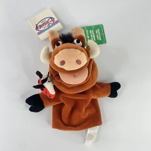 Disney The Lion King Pumbaa Hand Puppet The Disney Store 10 inches with Tags - Picture 1 of 12