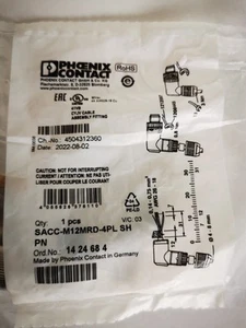 1424684 Phoenix Contact Circular Metric Connectors SACC-M12MRD-4PL SHPN - Picture 1 of 4