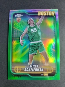 Baylor Scheierman 2024-25 Topps Chrome Basketball Green Refractor /99 - Picture 1 of 2