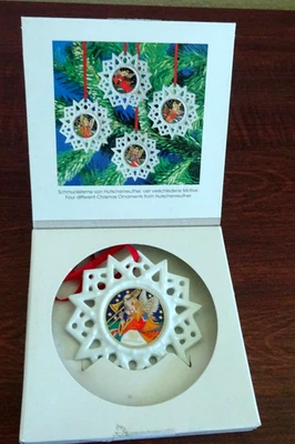 ВИНТАЖНЫЙ HUTSCHENREUTHER ГЕРМАНИИ СНЕЖИНКА ОРНАМЕНТ АНГЕЛ С ТРУБОЙ - Изображение 1 из 4