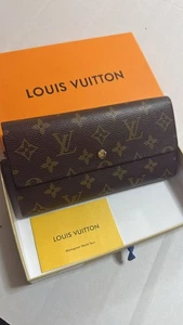 Louis Vuitton Portefeuille Sarah Monogram Long Wallet Brown Authentic - Picture 1 of 9