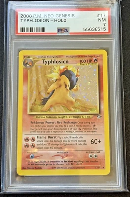 Typhlosion Pokemon Neo Genesis Unlimited Holo Rare PSA 7 - Image 1 of 2