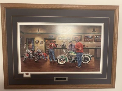 Harley-Davidson Dave Barnhouse “My Lucky Day” firmada y numerada 729/1250 enmarcada Foto 1 de 4