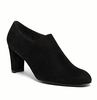 Botines Stuart Weitzman para mujer 9 M negros de gamuza tacón botas zapatos de salón Standdap Foto 1 de 4