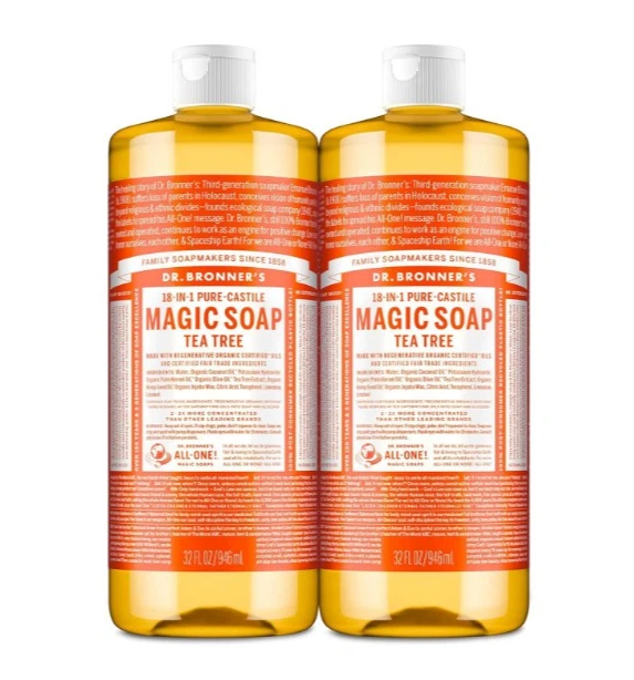 Dr. Bronner's Pure-Castile Liquid Soap - Tea Tree (2 x 32 oz bottle) - Image 1 of 1