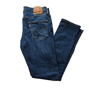 Levi's Jeans 511 Para hombres 33 x 32.5 Denim Lavado Oscuro Rojo Pestaña Elastizado Calce Ajustado - Imagen 1 de 19