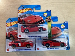 Hot wheels Konvolut x 3 neue 2025 Ferrari Modelle F40 SF90 365 GTB4 neu auf Karten - Bild 1 von 15