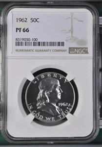 1962 PP Franklin Half Dollar - NGC PF66 - Bild 1 von 3