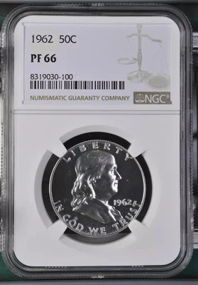 1962 Proof Franklin Half Dollar - NGC PF66 - Image 1 of 3