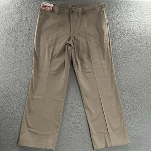 Lee Mens Pants Beige Size 42x32 Custom Fit Relaxed Straight Stretch Cotton Blend - Picture 1 of 16
