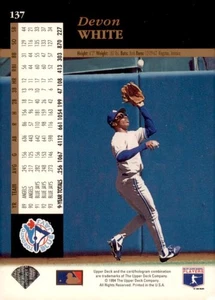 #137 Devon White 1994 Upper Deck Near Mint or Better - Picture 1 of 2