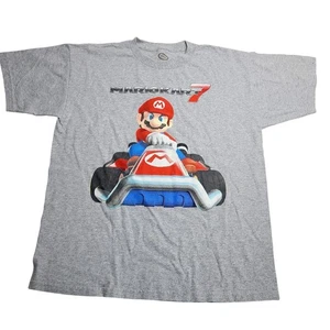 Mario Kart 7 Vintage Official Nintendo Red T-Shirt Youth Size Large 2012 - Picture 1 of 5