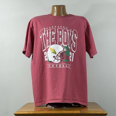 Barstool Sport X Nebraska Cornhuskers T Shirt The Boys Football 2021 Size XL - Image 1 of 4