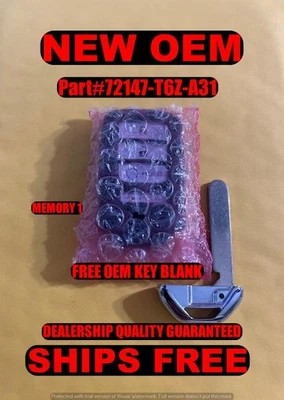 NEW OEM 2017 18 19 HONDA RIDGELINE SMART KEYLESS REMOTE KR5V2X V41 72147-T6Z-A31 - Image 1 of 4