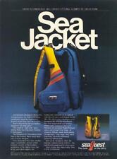 1980 Sea Quest PRINT AD Scuba Diver Sea Jacket Buoyancy Compensator Vest