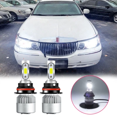 For Lincoln Town Car 1995-2002 6000K 9007 LED Headlights Bulbs High-Low Beam Kit - Image 1 of 4
