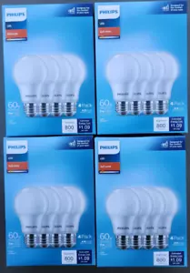 (16 Bulbs) Philips LED 60W Frosted Soft White Non-Dim A19 (Non-T20): 800 Lumens - Picture 1 of 2