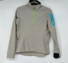 Stoic Athletic Jacket Womens Sz XS Gray Quarter Zip Pullover Mock Neck Drawcord