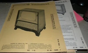 TRUETONE TELEVISION RECEIVER - 10 MODELS (SAMS PHOTOFACT 405-3) - Imagen 1 de 1