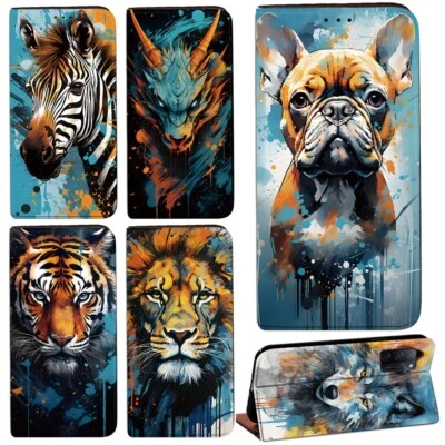 Funda tipo billetera de cuero compatible con OPPO A5/A9/A16/A53S/A54S/Find X3 X5 Lite/A74/A57