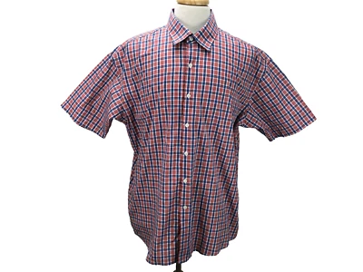 Linea Uomo 2XL XXL Short Sleeve Button-Up Multicolor Plaid Casual Mens Shirts - Image 1 of 4