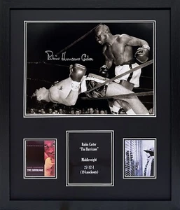 FOTO DE BOXEO ENMARCADA DE CARTER DE HURACÁN RUBÍ FIRMADA 16""x12"" con prueba y certificado de autenticidad - Imagen 1 de 3