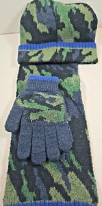 Set invernale John Lewis & Partners bambini 3 pezzi 6-8 anni cappello mimetico sciarpa guanti set - Foto 1 di 4