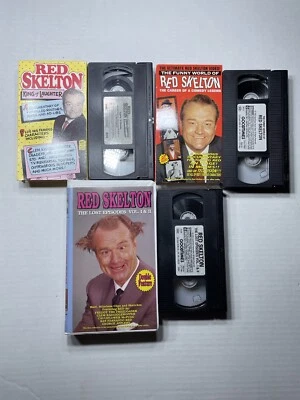3 Lot Red Skelton Lost Episodes 1 & 2 VHS tape King Of Laughter Funny Comedy - Image 1 of 4