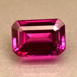 Natural Certified Purple Rhodolite Garnet 9.65 Ct Emerald Cut Loose Gemstone - Picture 1 of 5