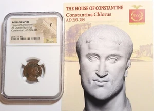 AUTHENTIC Roman Coin Constantius I Chlorus AD 305-6 NGC CERTIFIED FINE - Picture 1 of 4